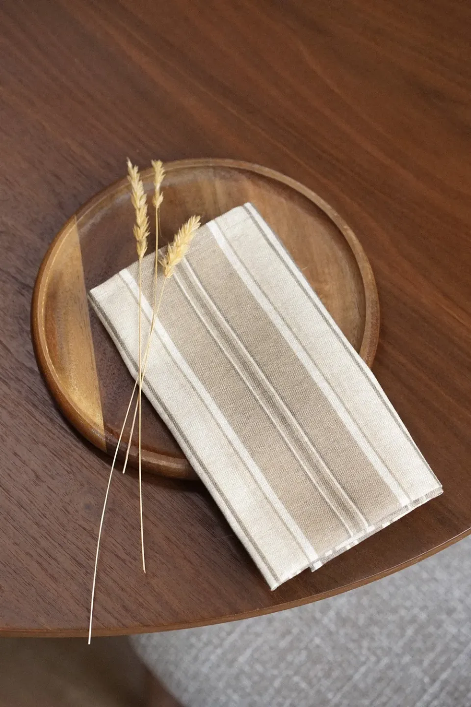 De La Mur Soro serviett beige stripet
