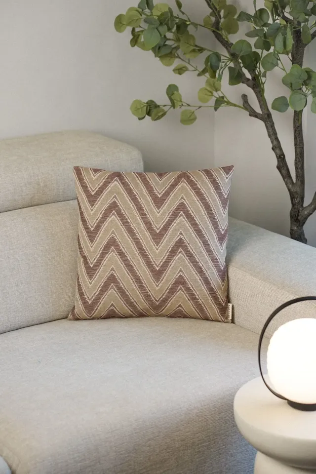 De La Mur Kasa putetrekk rød beige jacquard