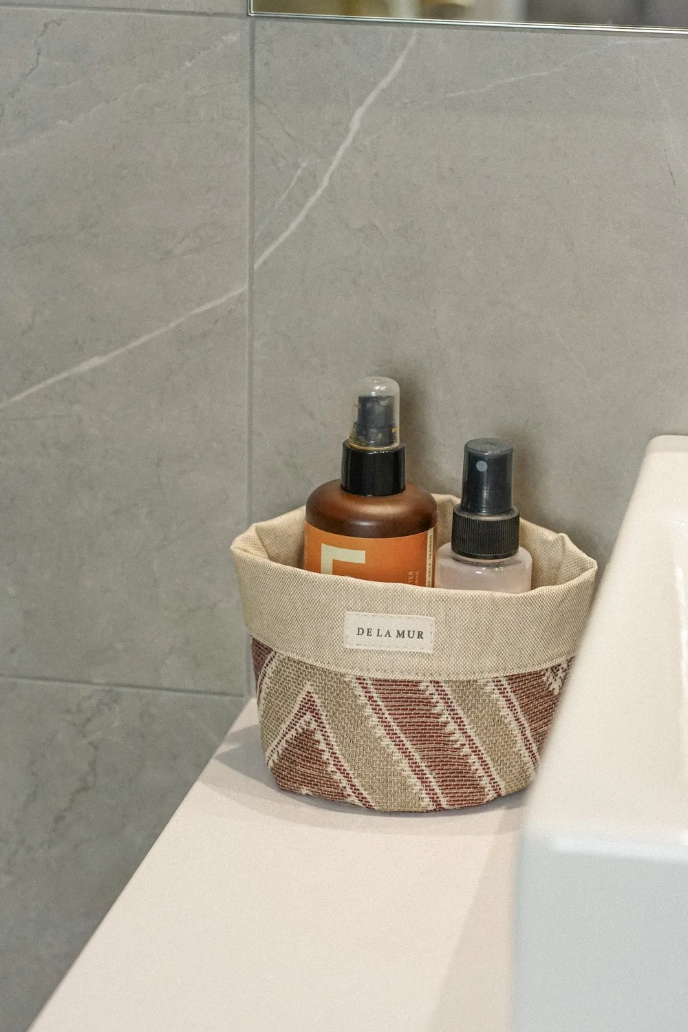De La Mur Kasa liten kurv geometrisk beige 11,5 cm