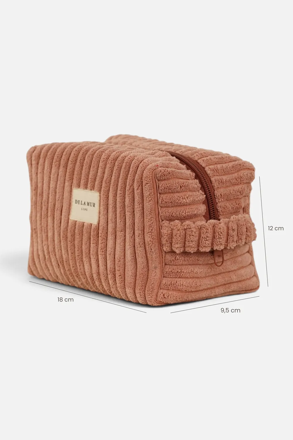 De La Mur Crepe medium toalettmappe rosa