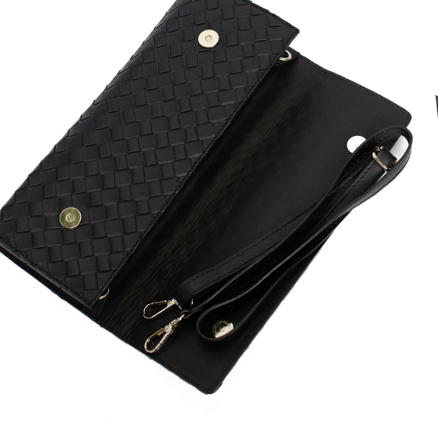 Latalia Aosta clutch nappalær svart 30 cm