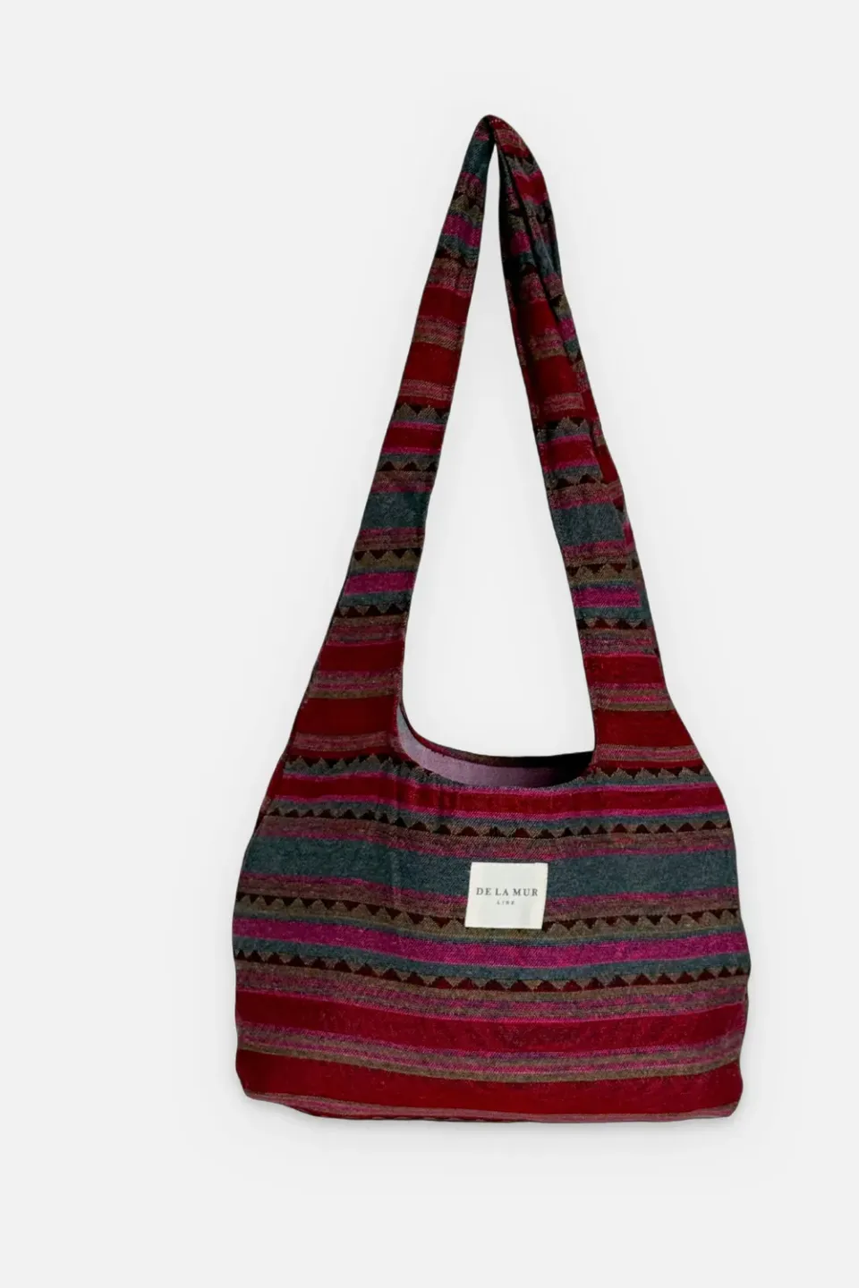 De La Mur Aura Oval skulderveske flerfarget jacquard
