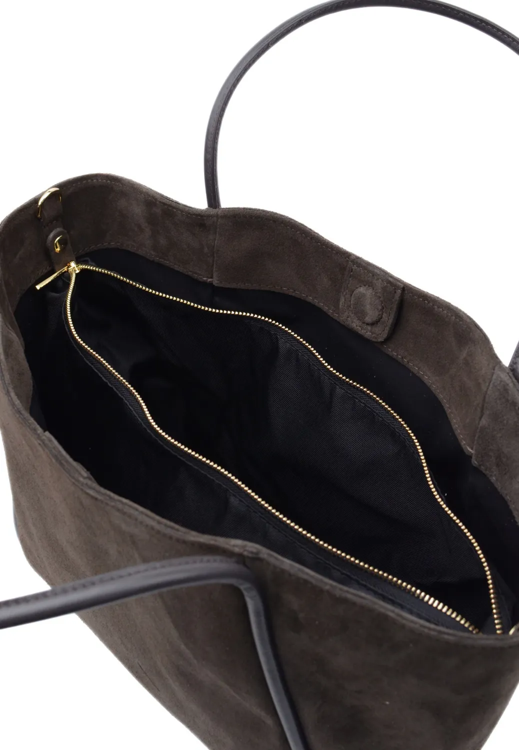 Latalia Florence XL shoppingveske espresso semsket skinn