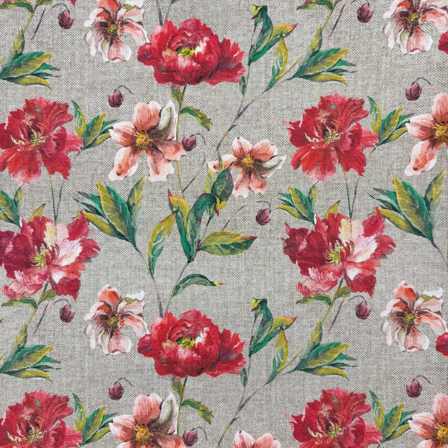 De La Mur Nala forkle rødt blomstret 66x89 cm