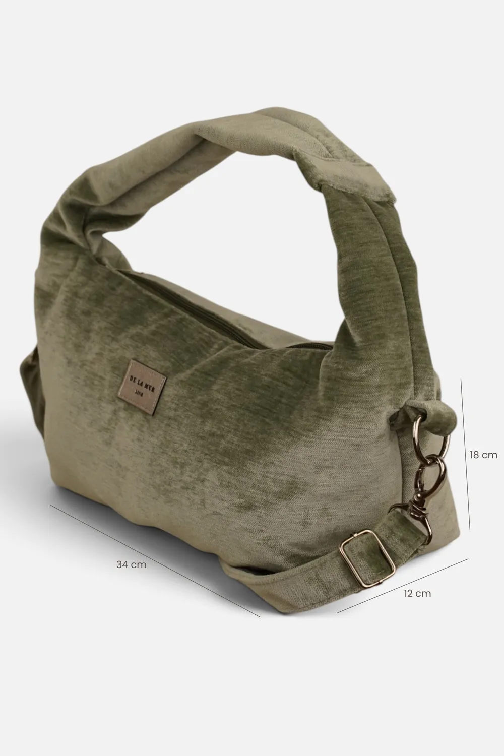 De La Mur Fiesta skulderveske mint fløyel 18x34x12