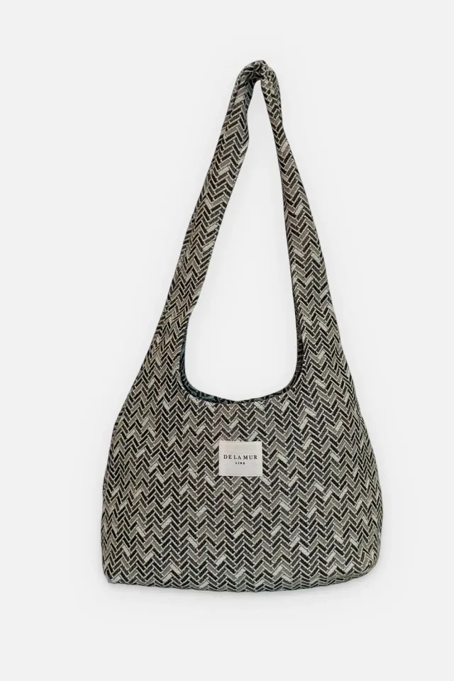 De La Mur Bure oval shopper brun geometrisk