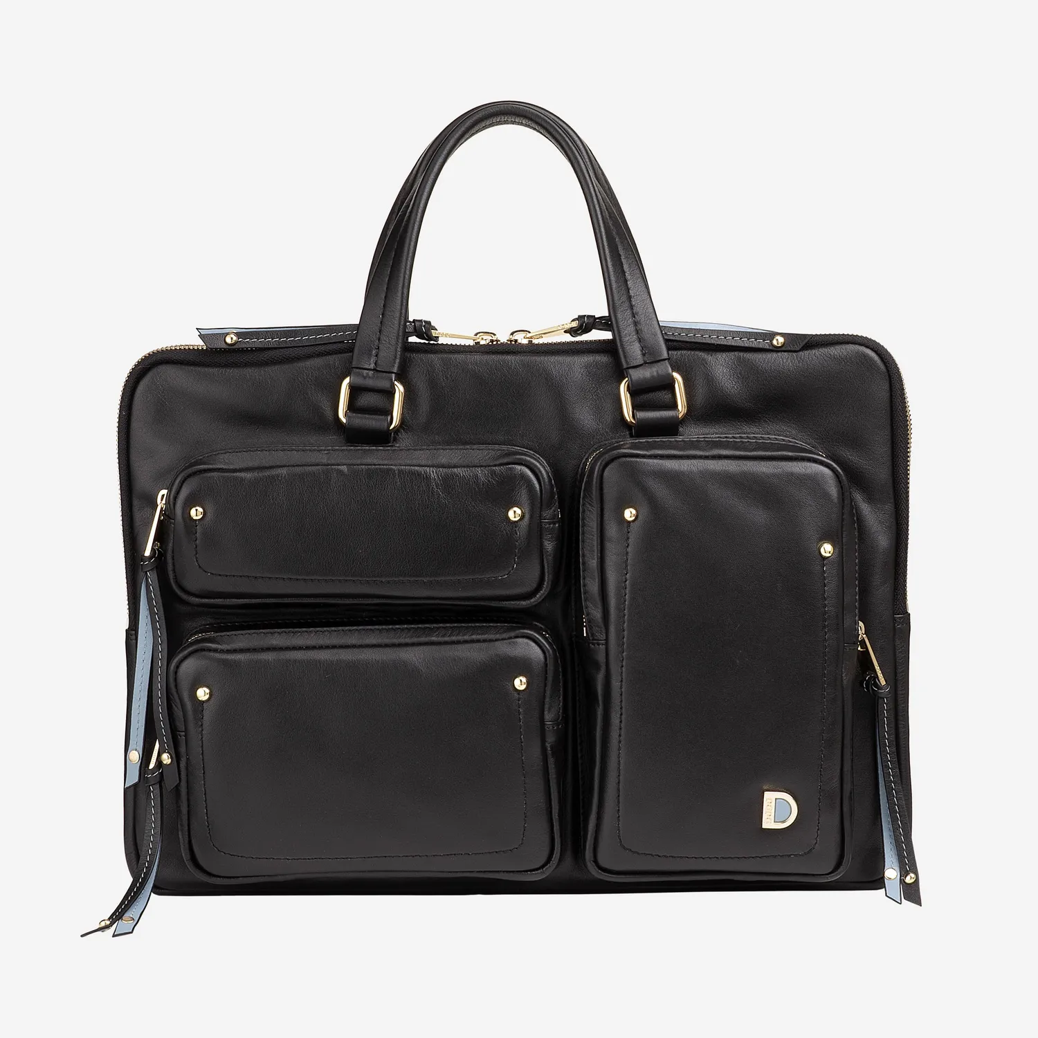 DuDubags Dots jobbveske Grigio sabbia skinn