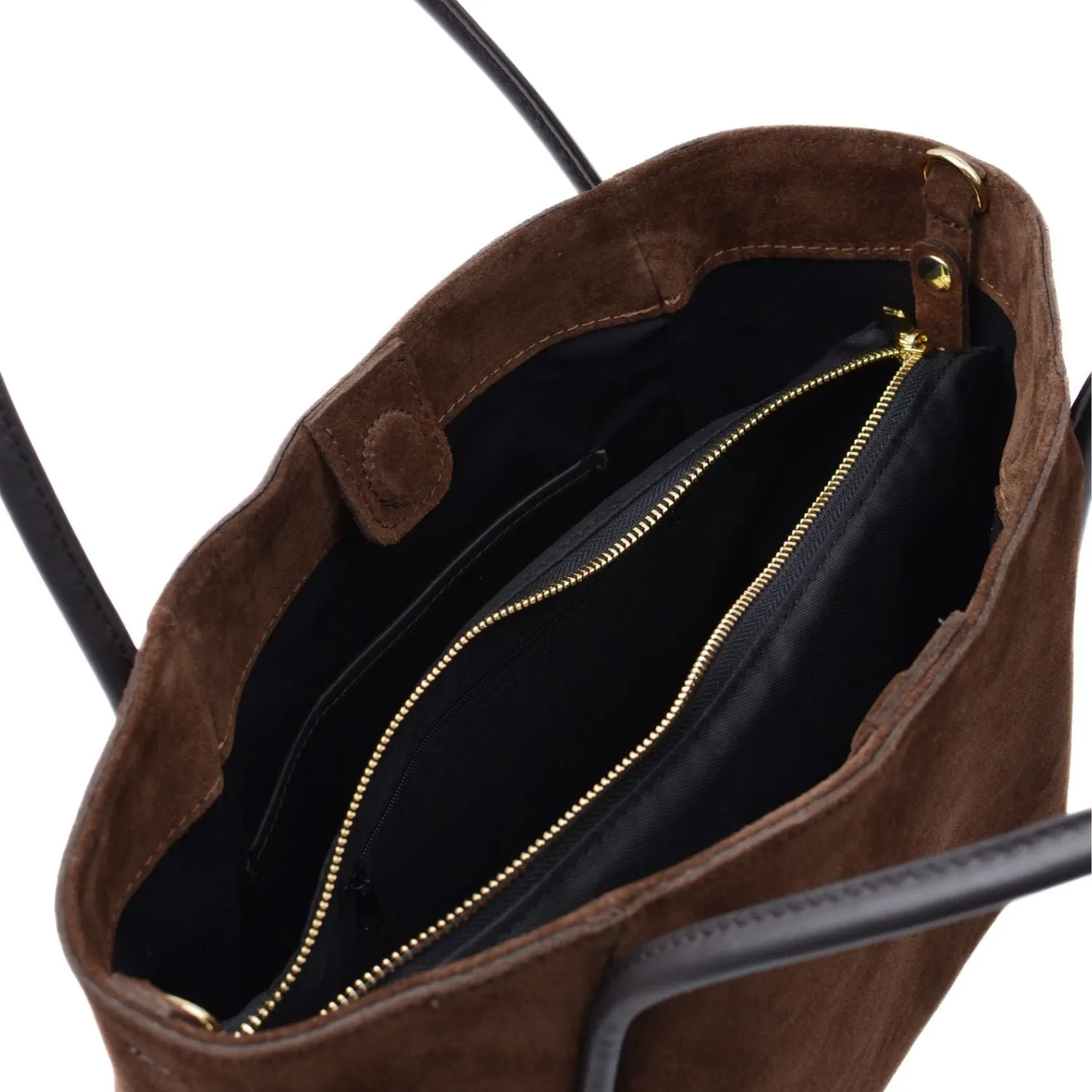 Latalia Florence L shoppingveske chocolate semsket skinn