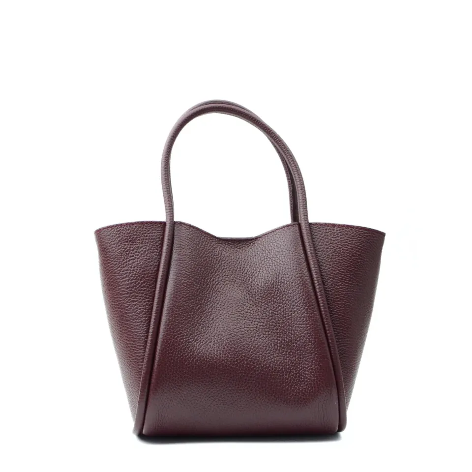 Latalia Florence M skinnveske bordeaux ekte skinn