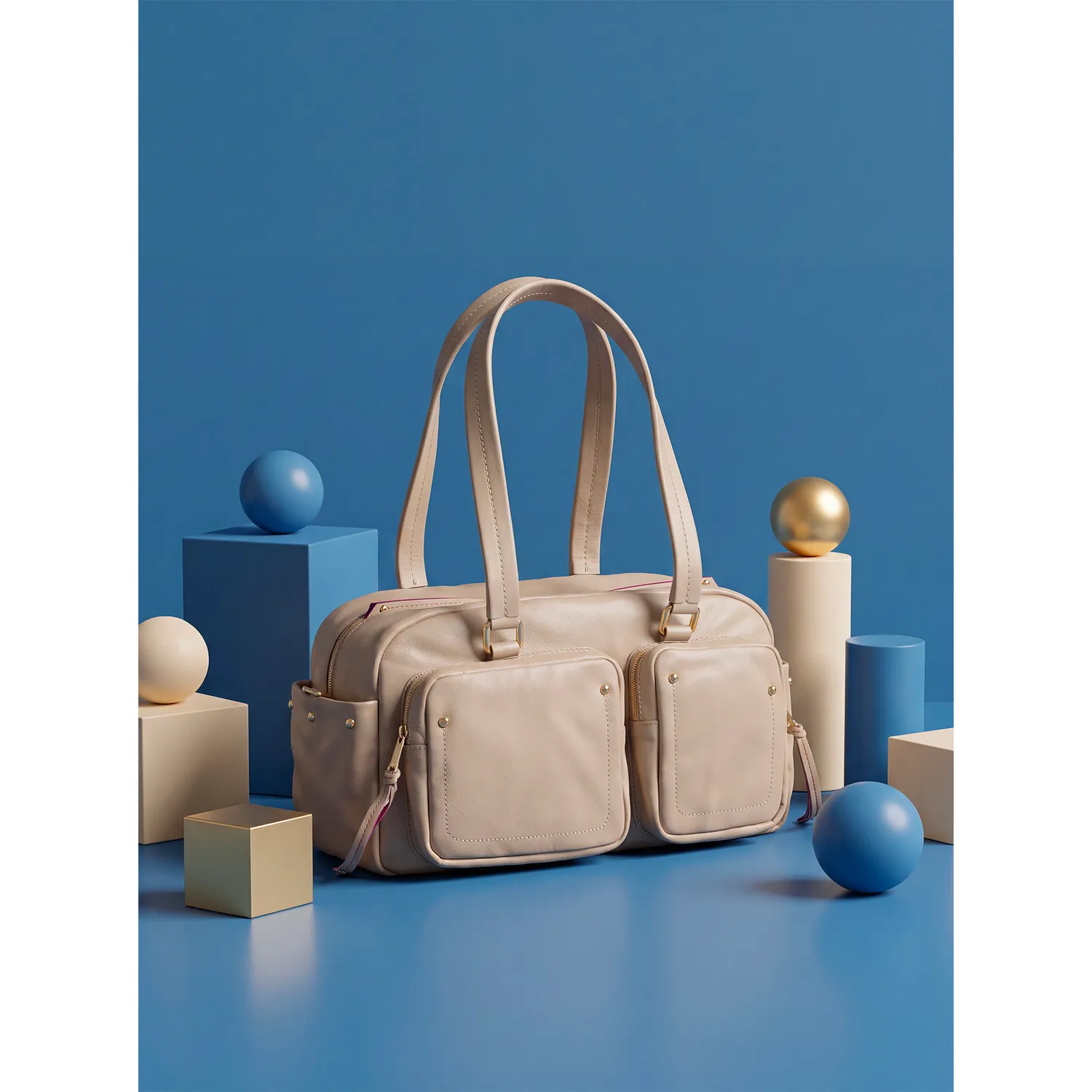 DuDubags Fanciful skulderveske Denim blue skinn