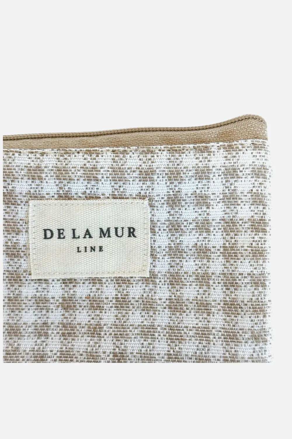 De La Mur Vison brilleetui rutet beige glidelås