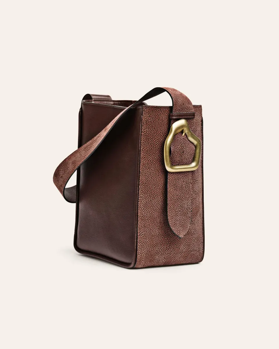 Cala Jade Masago tote ruby brown laptop skinn