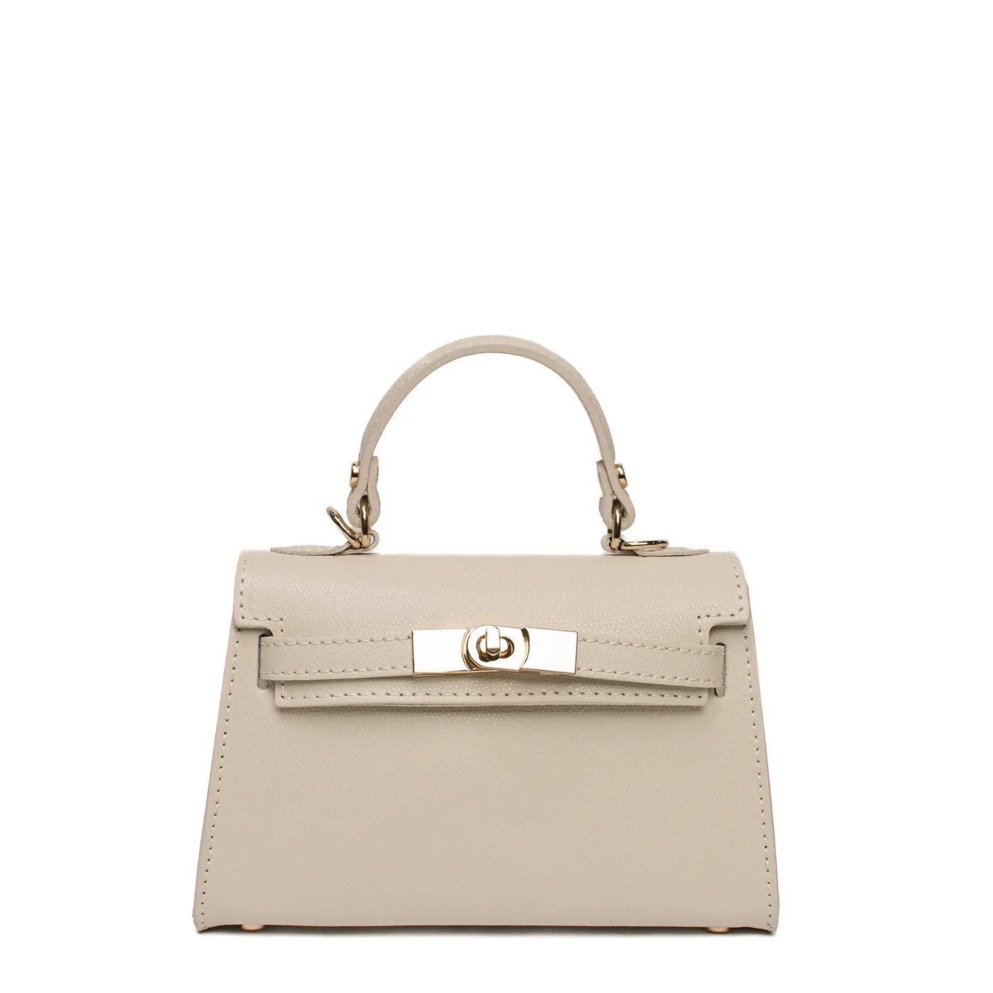 Latalia Trento skinnveske beige saffiano
