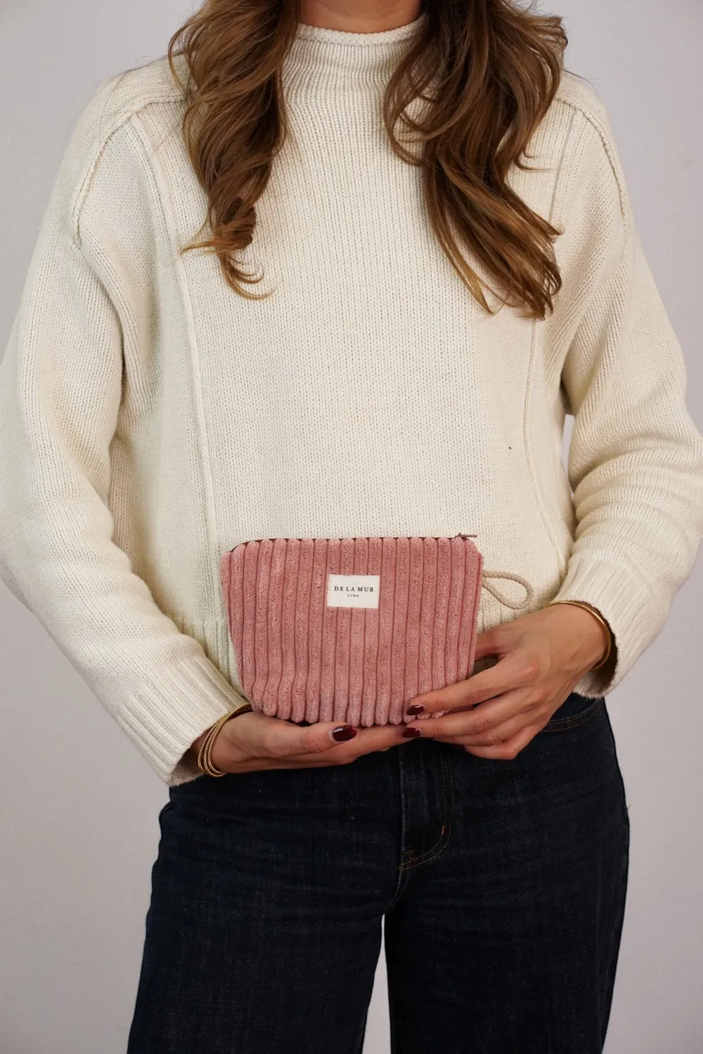 De La Mur Crepe liten toalettmappe 19 cm rosa