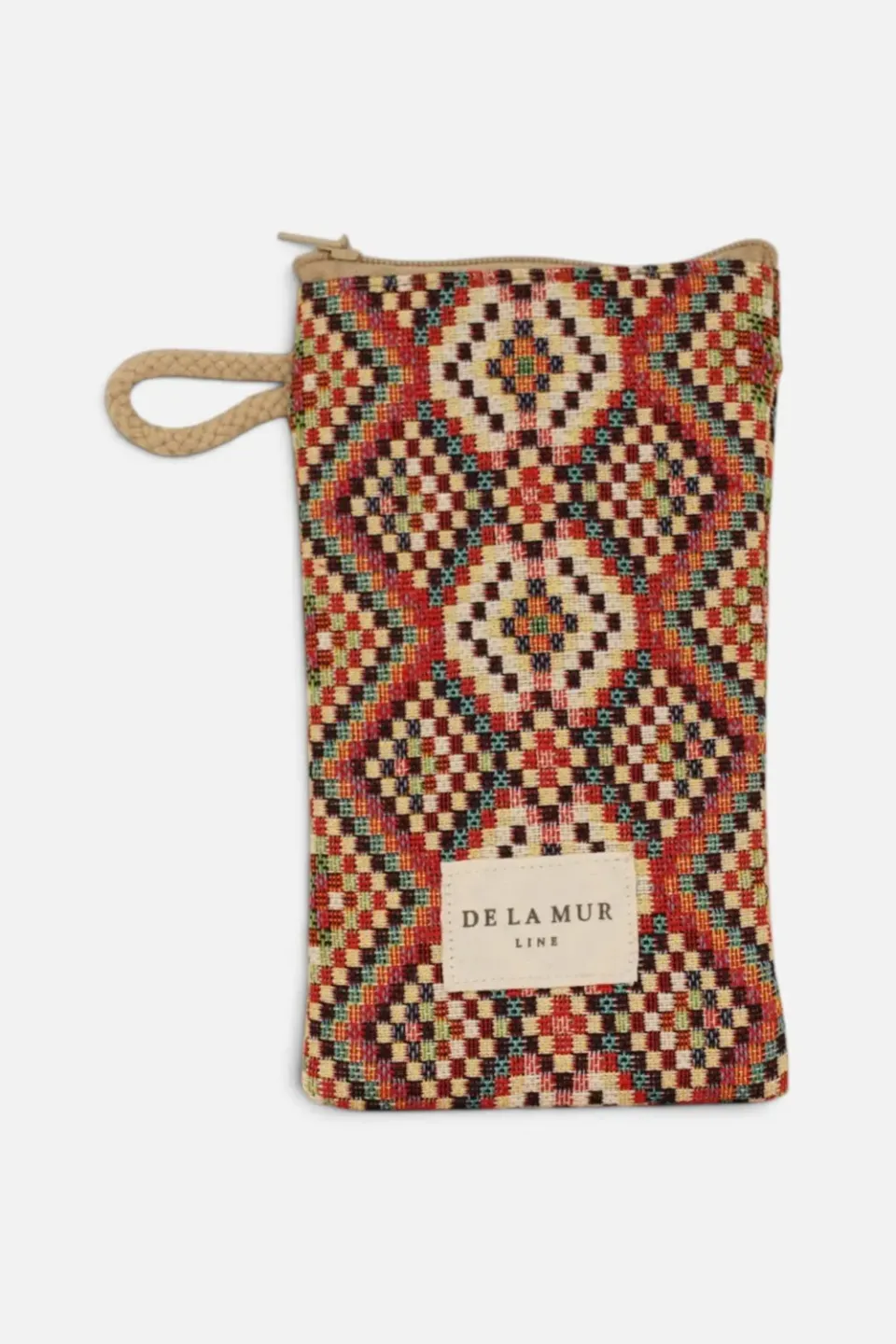 De La Mur Otto brilleetui jacquard flerfarget 18 cm