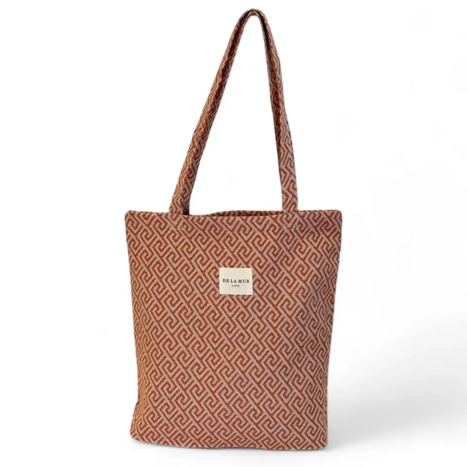 De La Mur Grec totebag terracotta 35x37 cm