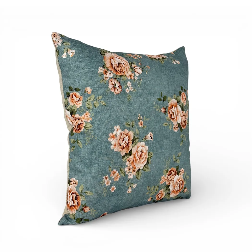 De La Mur Tivo putetrekk 50x50 cm blå blomst