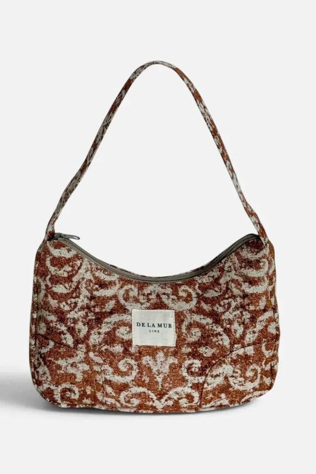 De La Mur Mosti skulderveske terrakotta jacquard