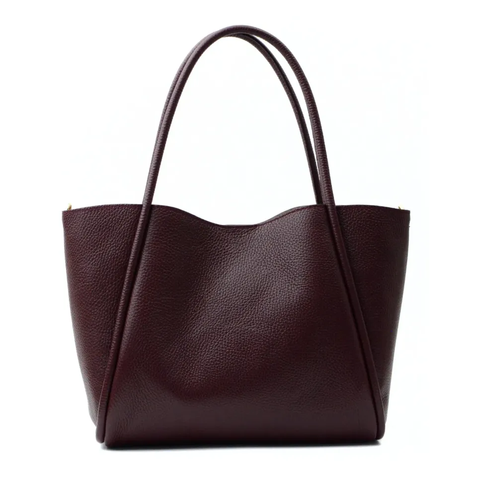 Latalia Florence XL shopper skinnveske bordeaux stor