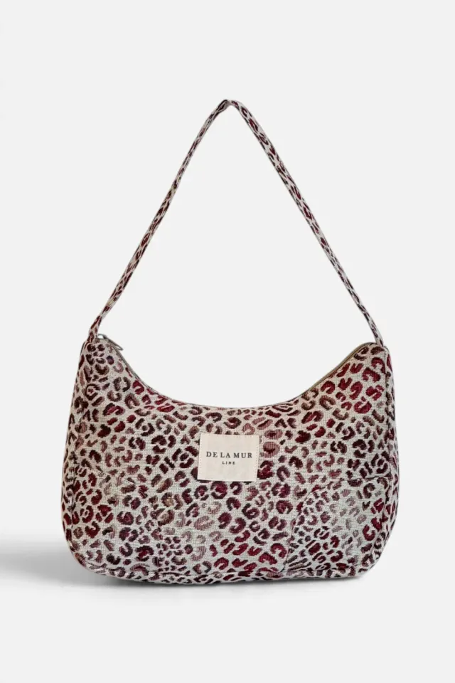 De La Mur Talco skulderveske leopard rosa 29x17 cm