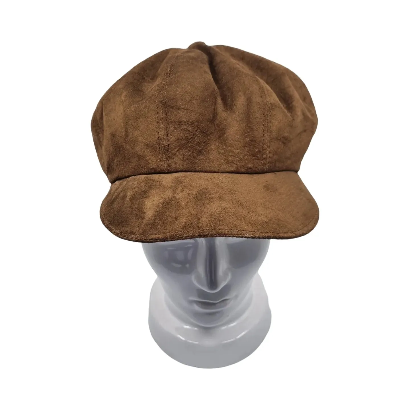Julia Stray skinncaps semsket svineskinn 56-62 cm brun