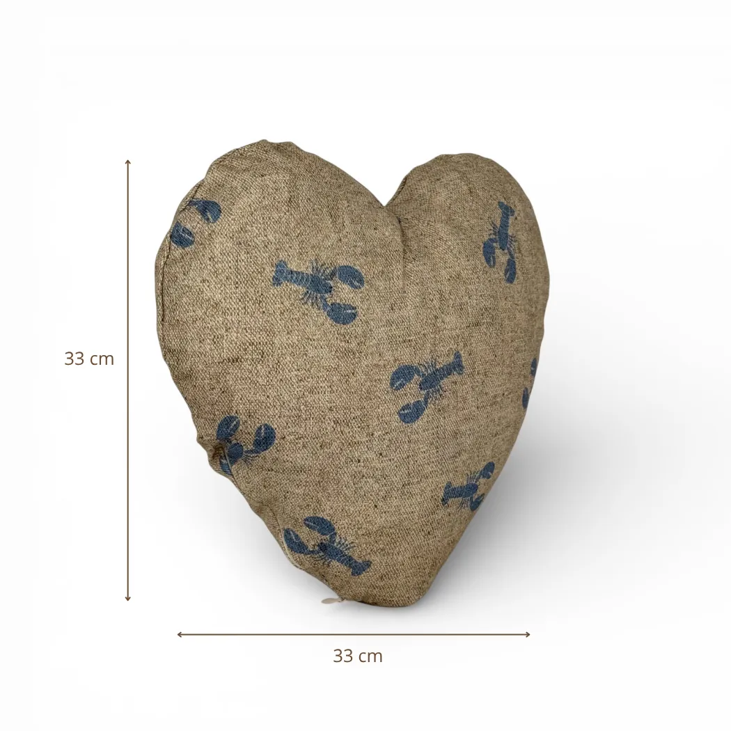 De La Mur Lob hjertepute 33 cm blå beige