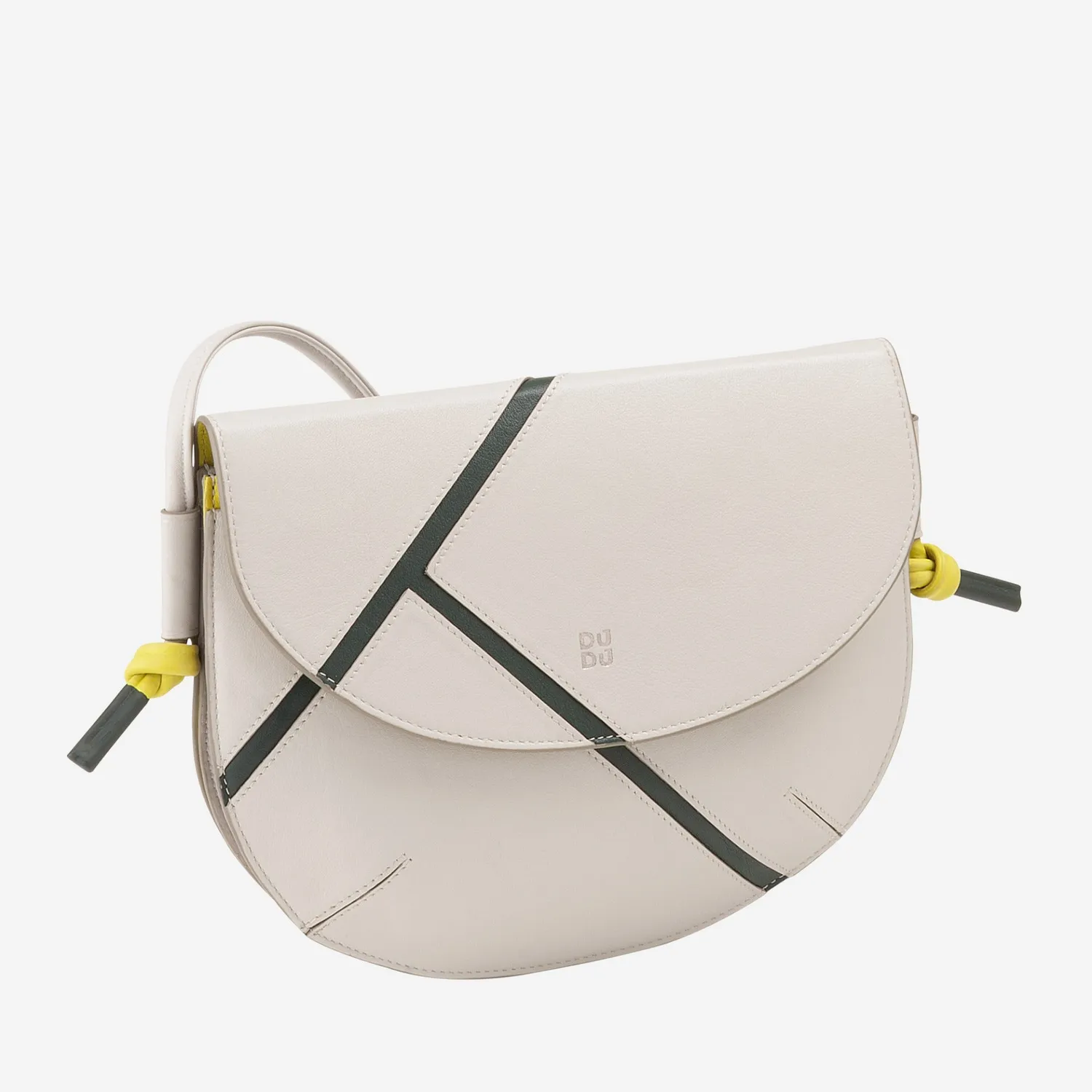 DuDubags Skye skulderveske pearl rund ekte skinn