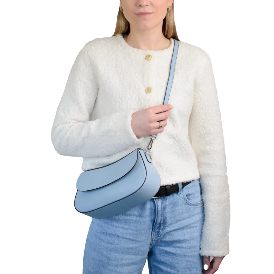 Latalia Rimini veske lyseblå skinn 27 cm
