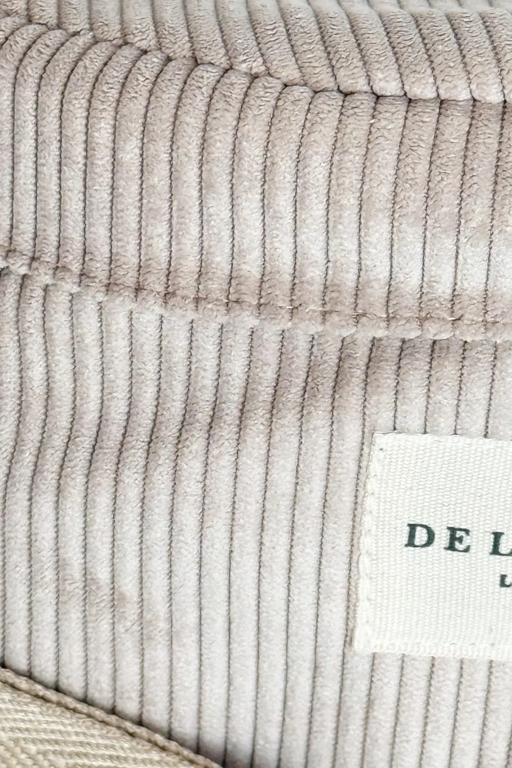 De La Mur Tofe rumpetaske 31x23 cm beige kord