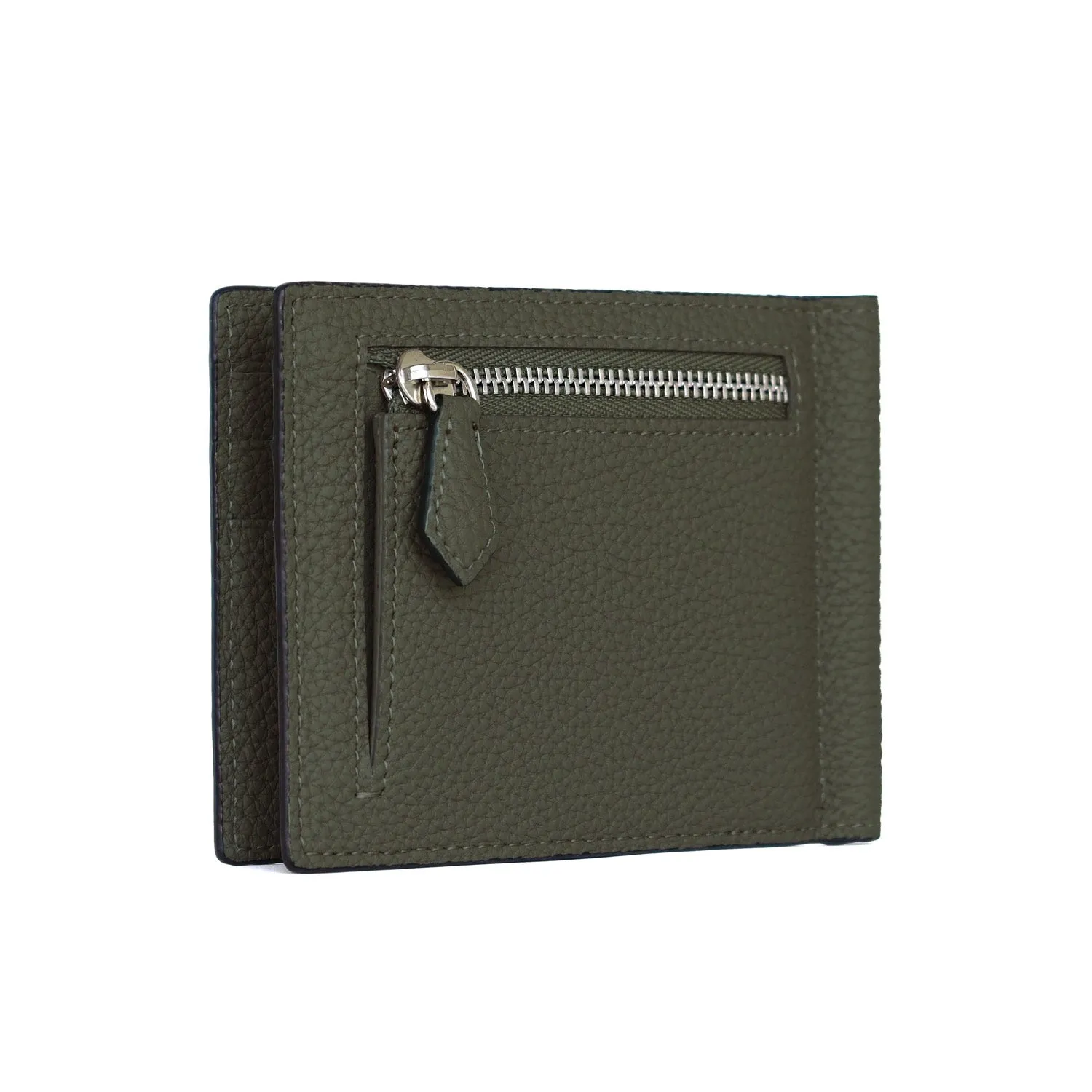 Bonaventura Bi-fold seddelklips Etoupe krympeskinn