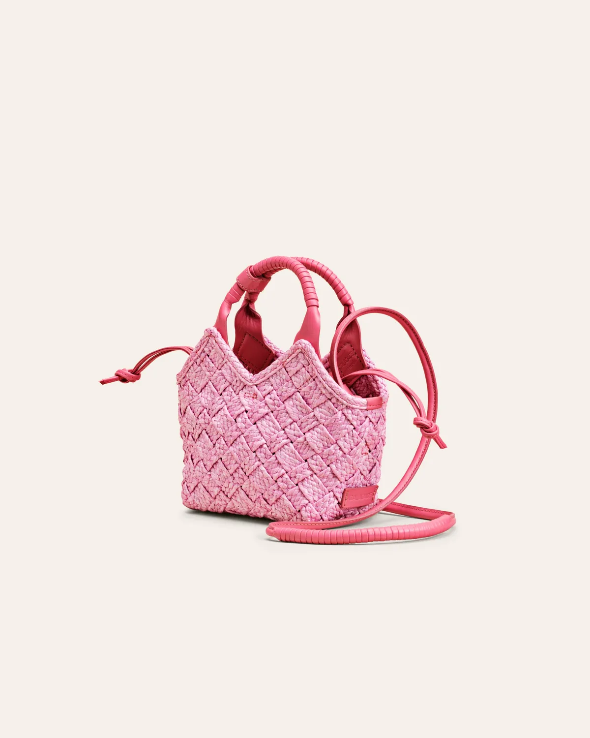 Cala Jade Misu Mini crossbody rose raffia skinn
