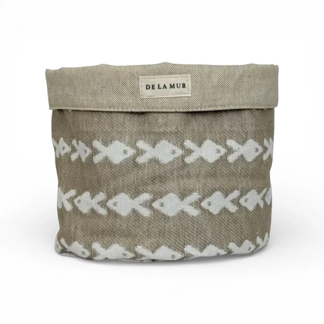 De La Mur Pesc oppbevaringskurv 17 cm beige fisk
