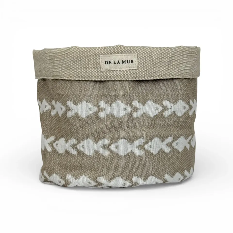 De La Mur Pesc oppbevaringskurv 17 cm beige fisk