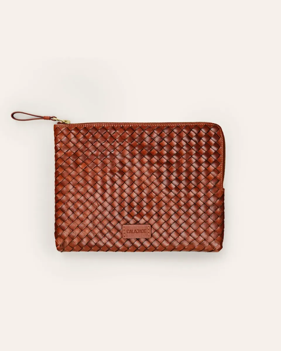 Cala Jade Batu S clutch nutmeg toledo bøffelskinn