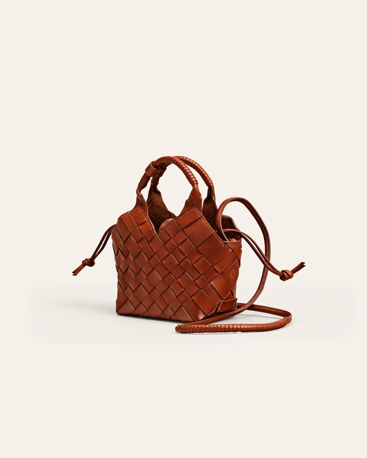 Calajade Misu Mini crossbody nutmeg skinn