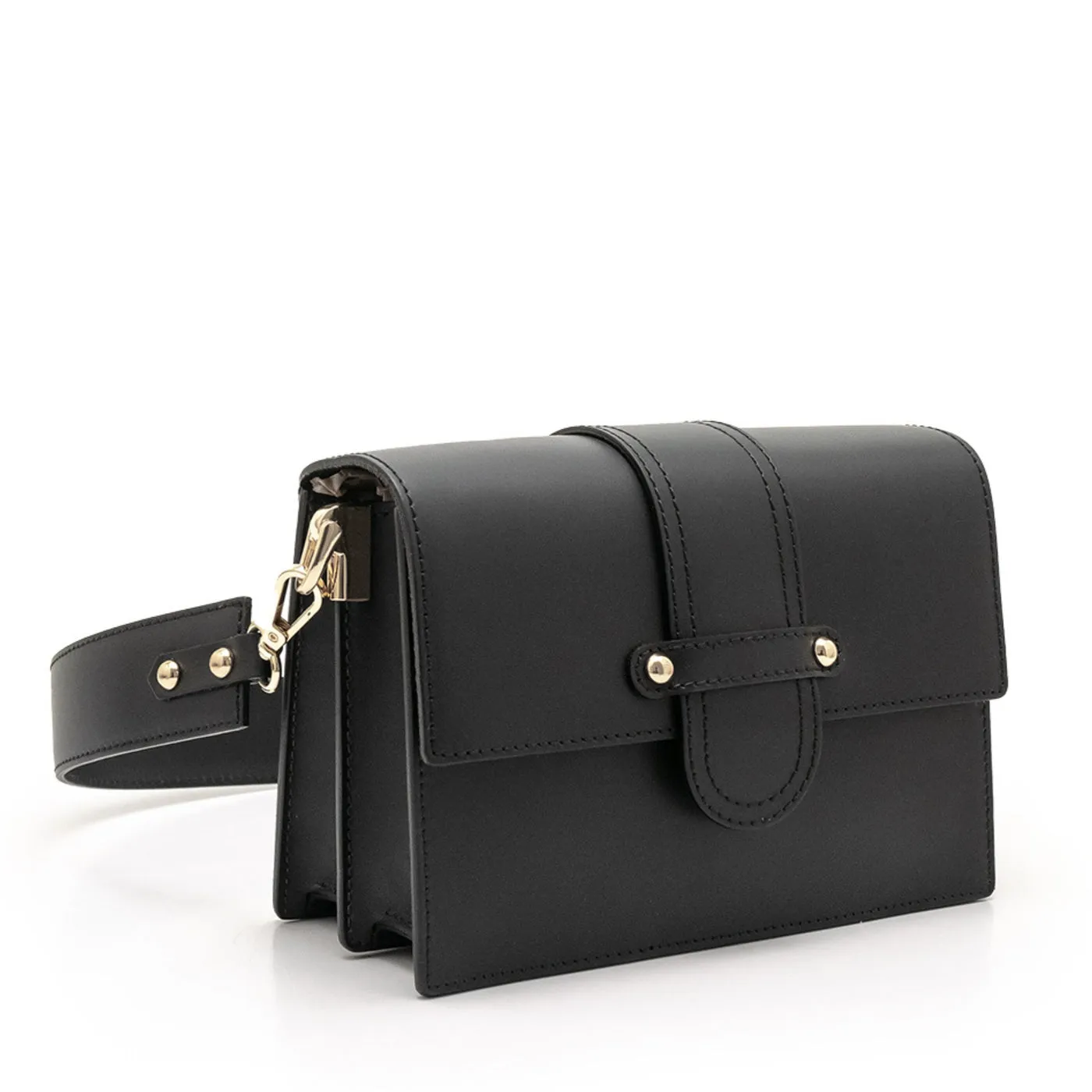 Latalia Atri skinnveske svart 22 cm glatt skinn