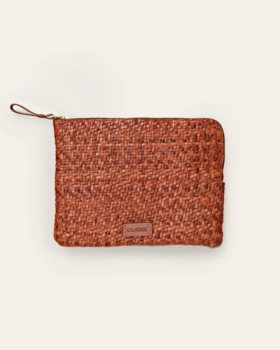 Cala Jade Batu S clutch muskatbrun twill pouch