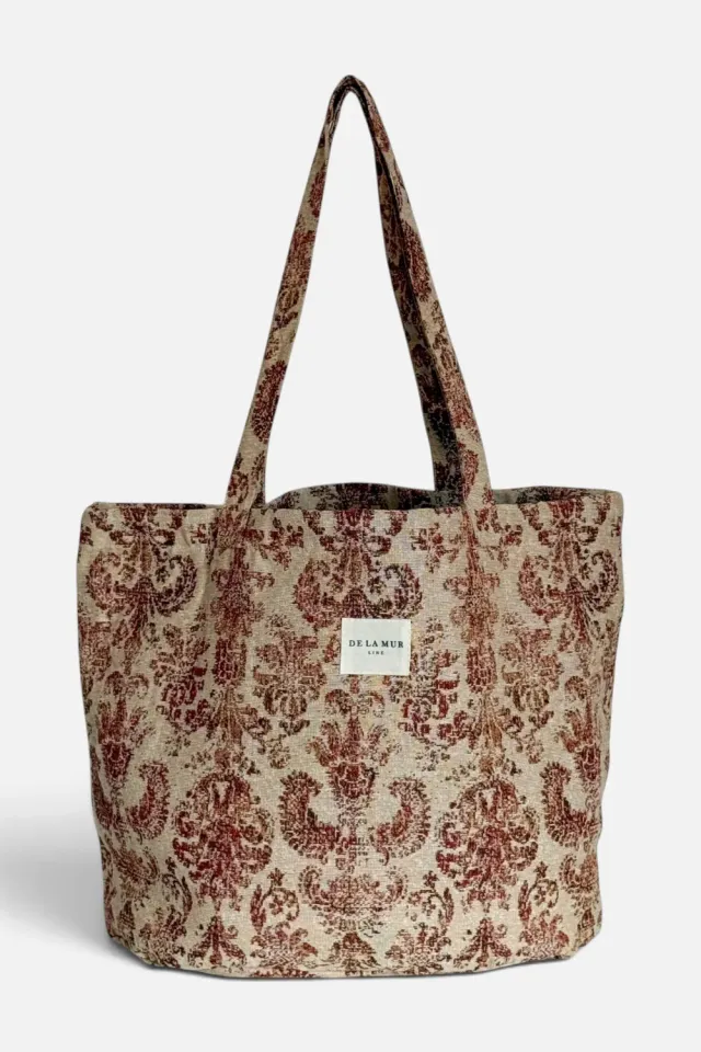 De La Mur Fora shopper stor terrakotta geometrisk