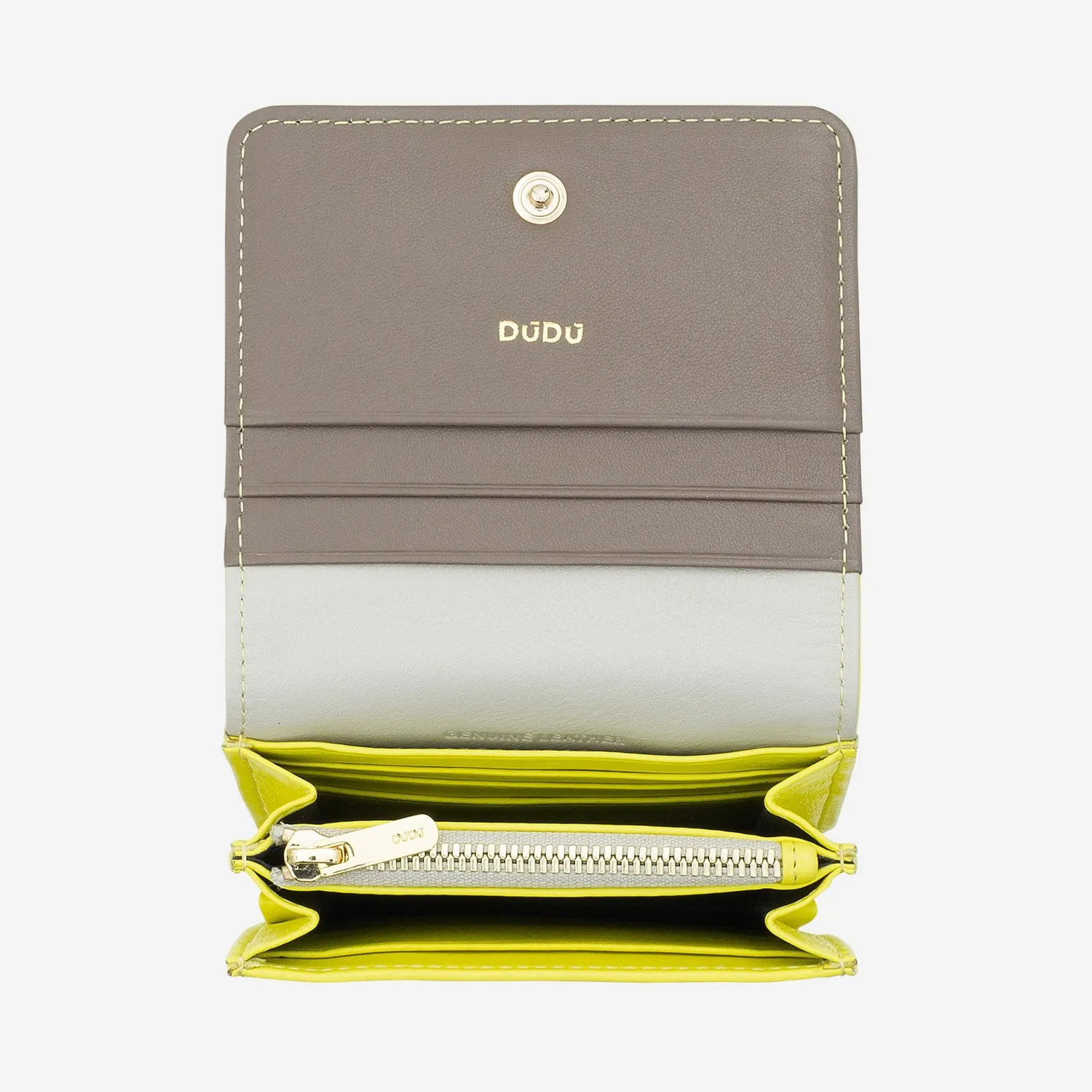 DuDubags Flores lommebok sitrusgul – smal skinn