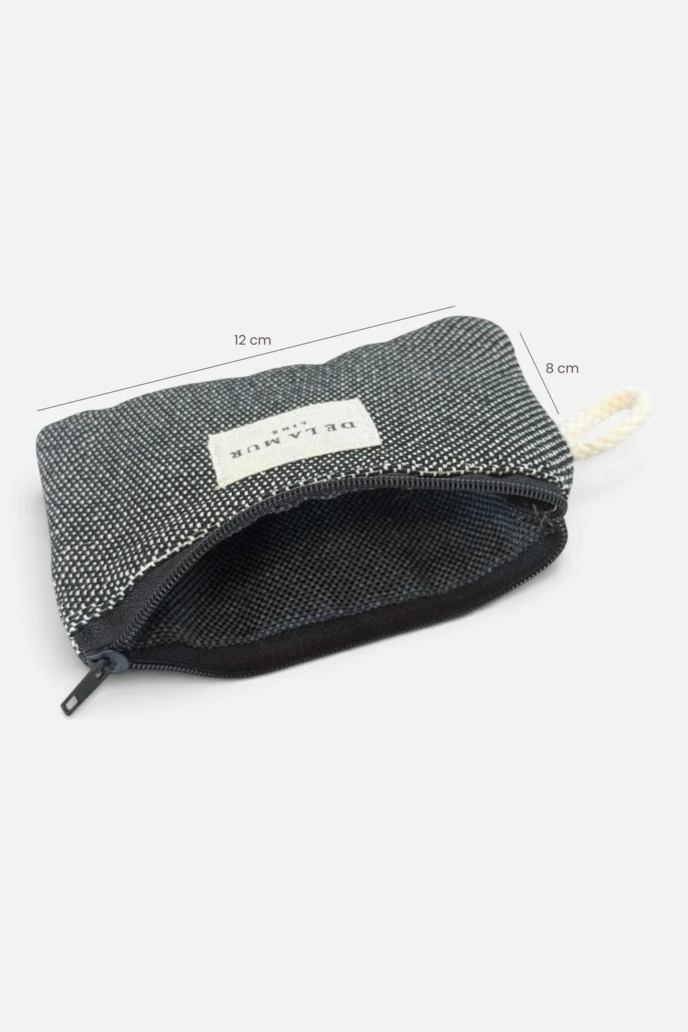 De La Mur Sinay myntpung 12 cm sort jacquard