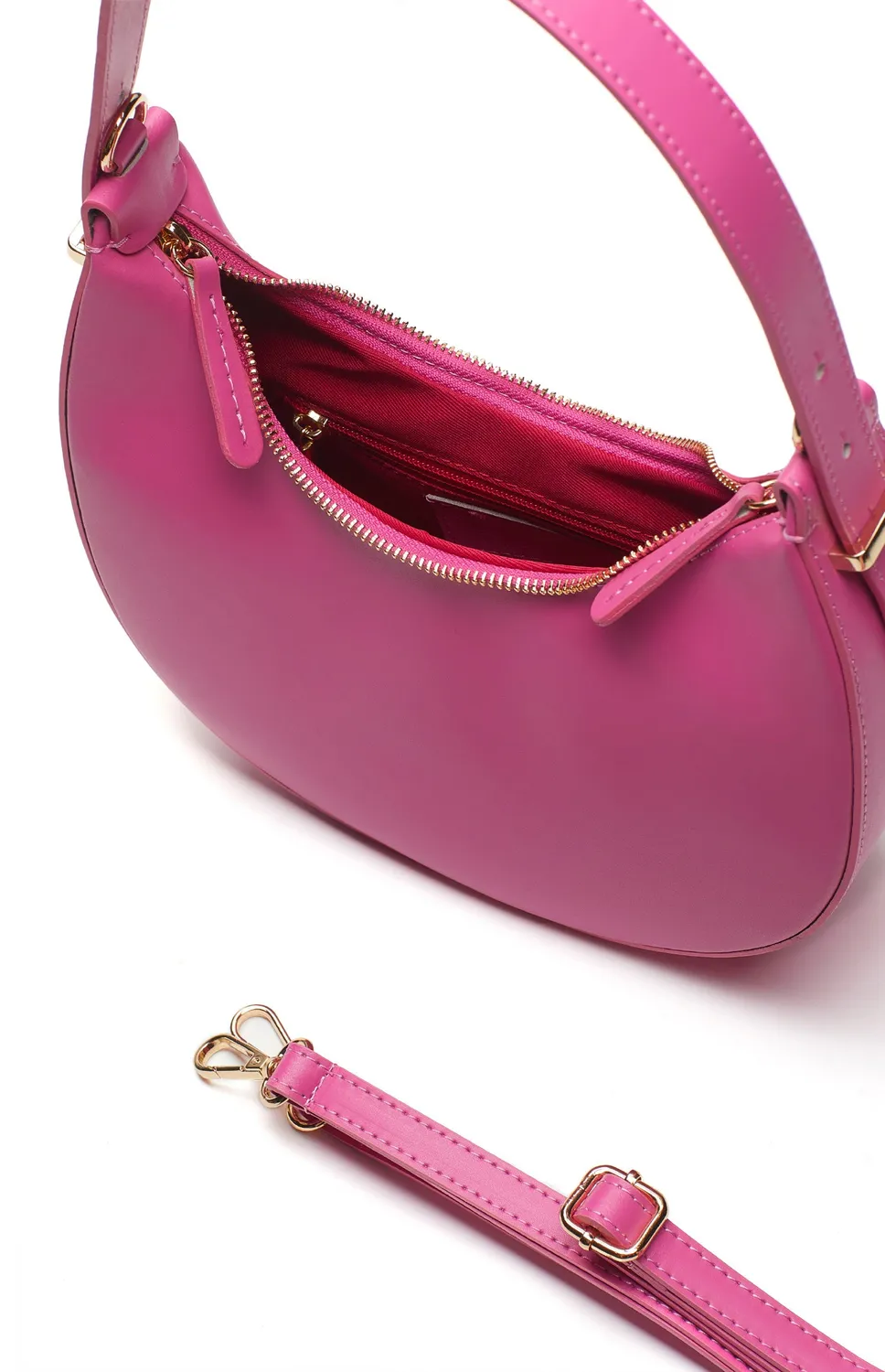 Latalia Luna hoboveske i skinn fuchsia