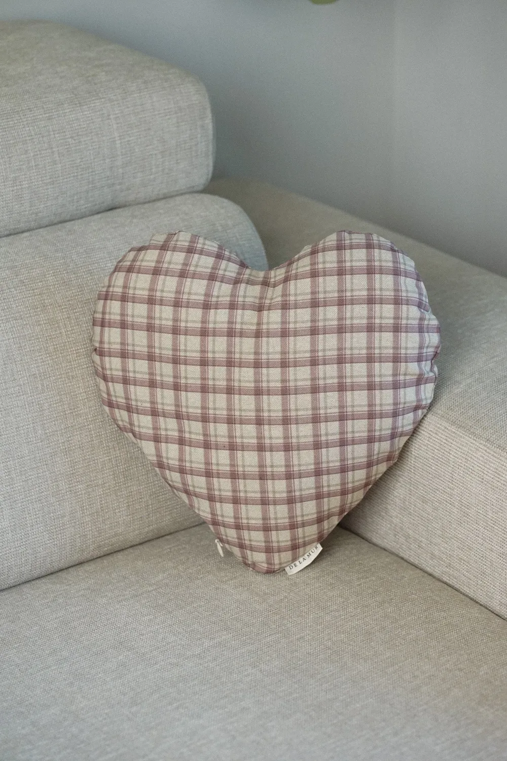 De La Mur Corazón Libe hjertepute rosa rutete 33x33