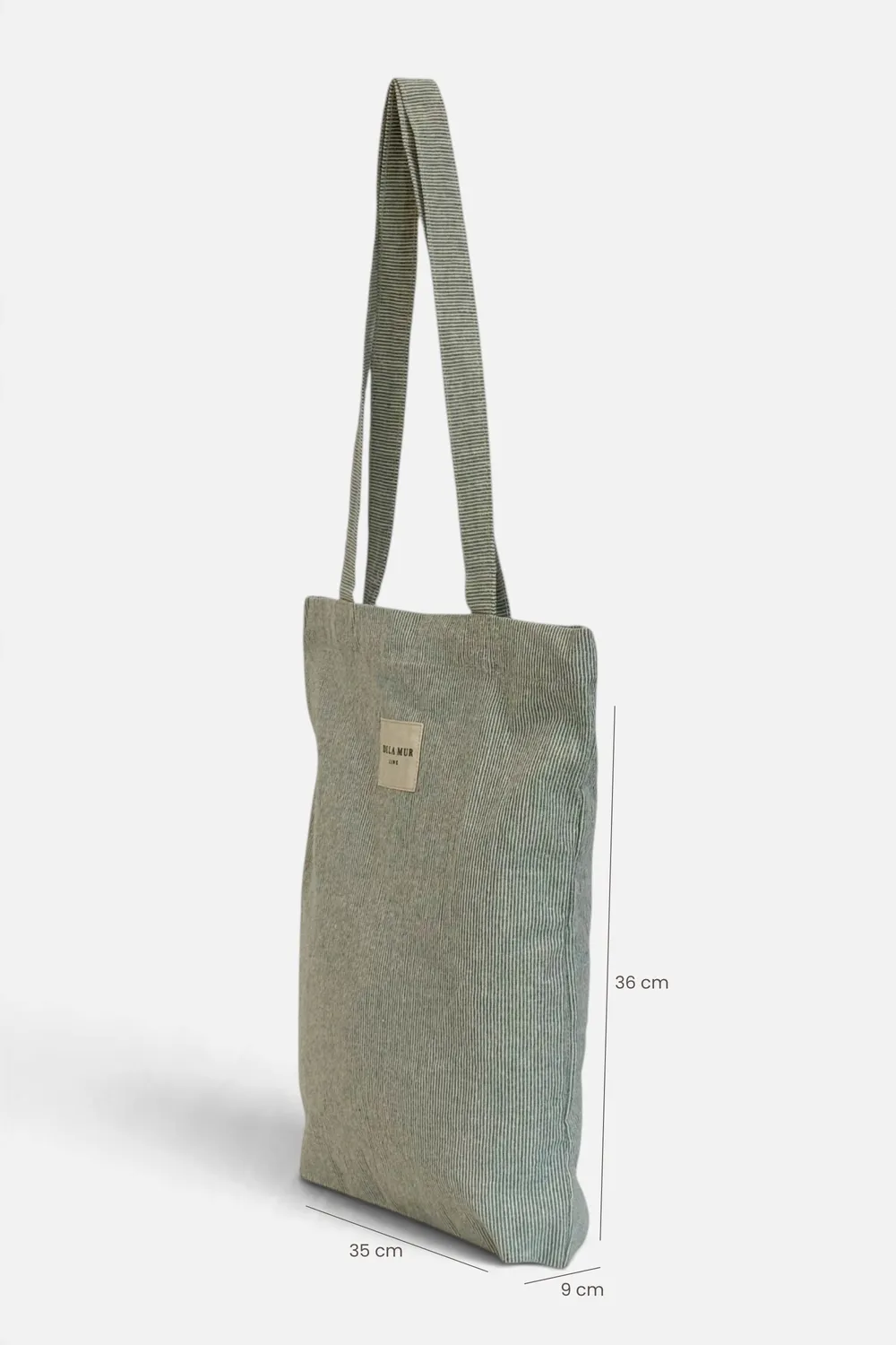 De La Mur Teo totebag grønn 35x36x9 cm stripet