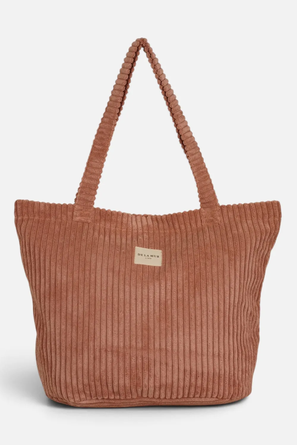De La Mur Crepe shopper stor glidelås – rosa kord
