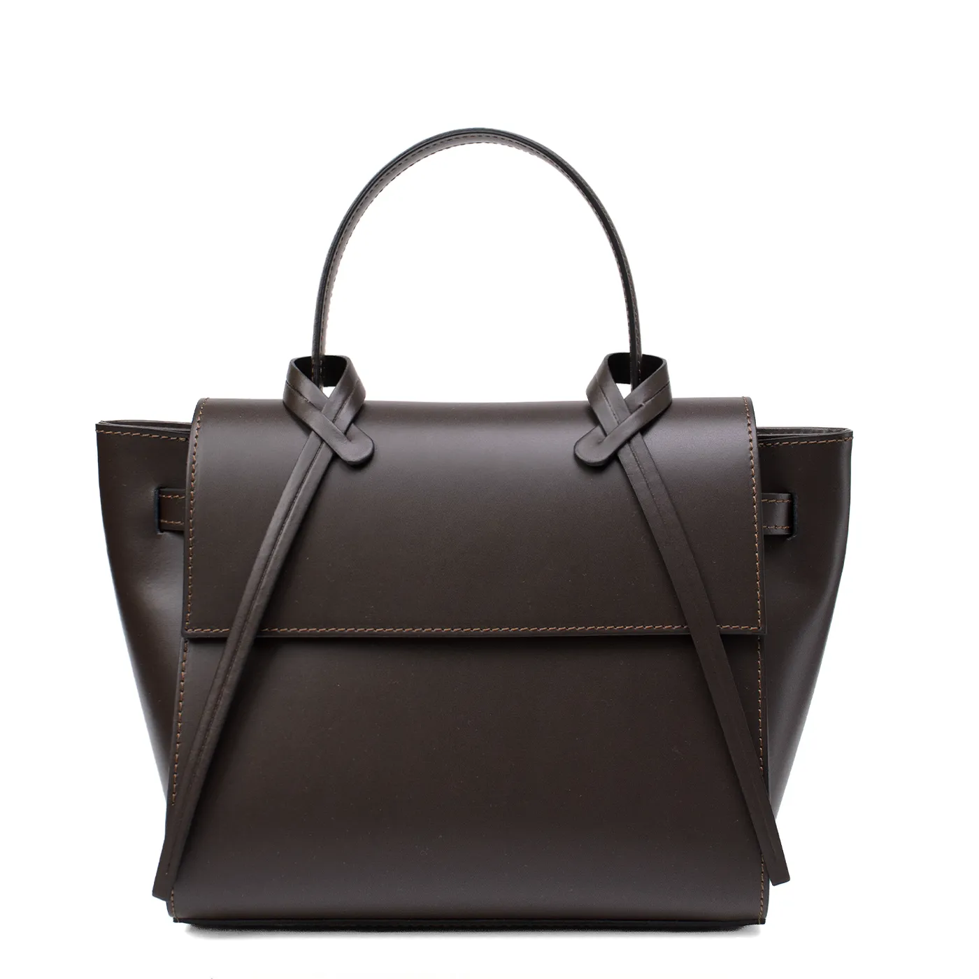 Latalia Arezzo skinnveske mørkebrun 33 cm glidelås