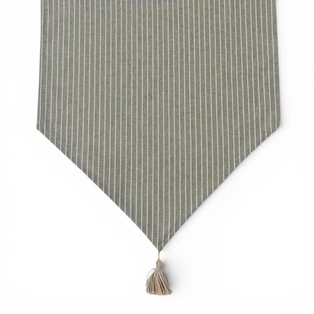 De La Mur Perla bordløper grå stripet 41x165 cm