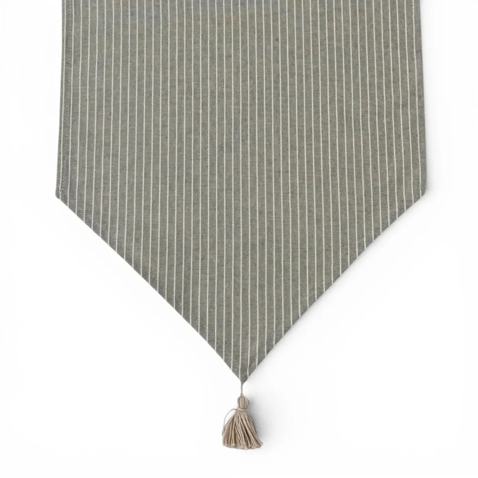 De La Mur Perla bordløper grå stripet 41x165 cm