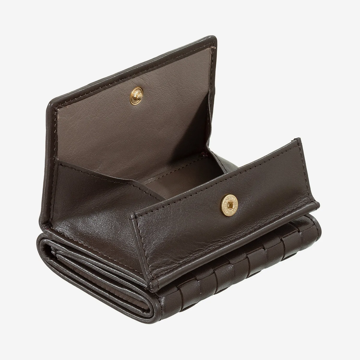 DuDubags Honduras lommebok dame coffee brown flettet