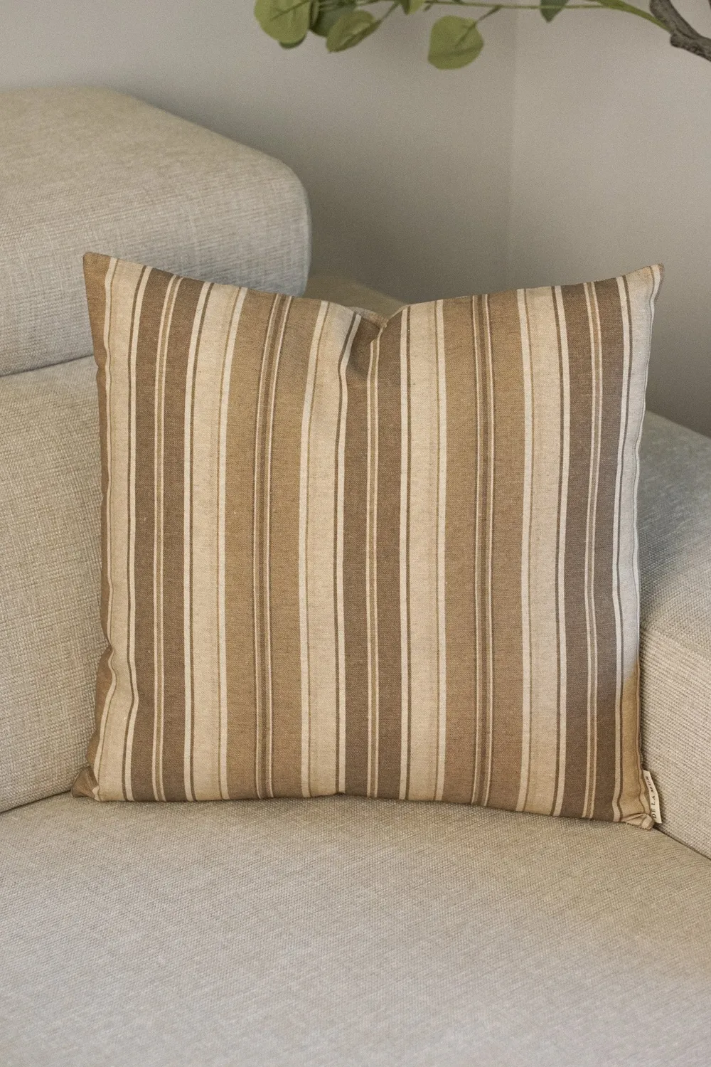 De La Mur Soro putetrekk stripet brun beige