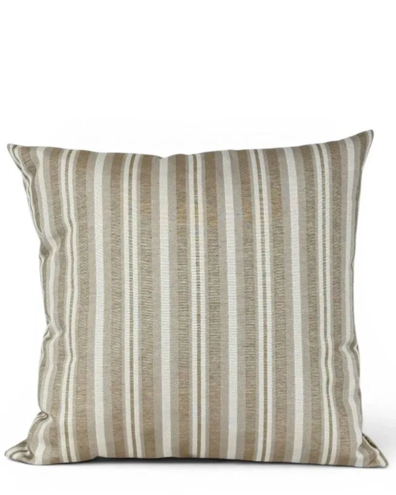 De La Mur Malik putetrekk beige stripet jacquard
